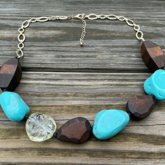 Nordstrom Women Necklace Multi Color WoodPlastic Beads Ladies Jewelry New - Picture 10 of 10